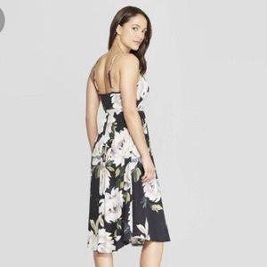 Black floral sun dress